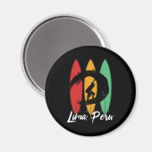 Lima Peru Beach Vintag Retro Surfen Magnet (Vorderseite/Rückseite)