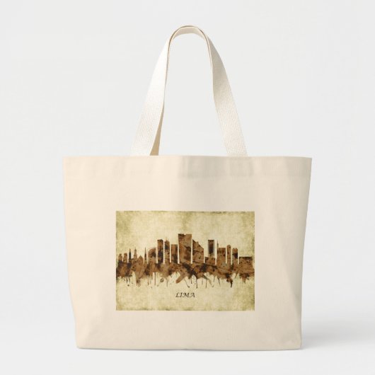 Lima Peru Cityscape Jumbo Stoffbeutel (Vorne)