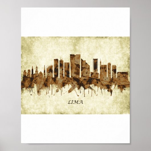 Lima Peru Cityscape Poster (Vorne)