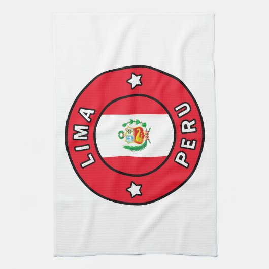 Lima Peru Geschirrtuch (Vertikal)