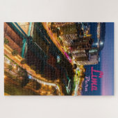 Lima Peru Hauptstadt Pazifikküste City Lights Nach Puzzle (Horizontal)
