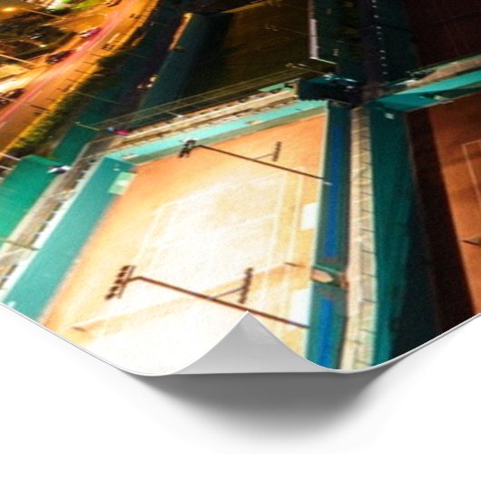 Lima Peru Hauptstadt Pazifikküste Stadt Nacht Poster (Ecke)