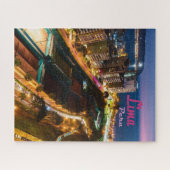 Lima Peru Hauptstadt Pazifikküste Stadt Nacht Puzzle (Horizontal)