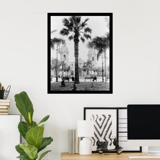 Lima, Peru Kathedrale 1902 Poster (Heimbüro)