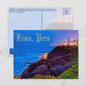 Lima, Peru, Miraflores District, S.A. Postkarte (Vorne/Hinten)