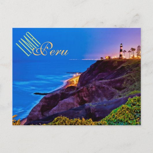 Lima, Peru, Miraflores District, S.A. Postkarte (Vorderseite)