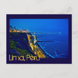 Lima, Peru, Miraflores District, S.A. Postkarte