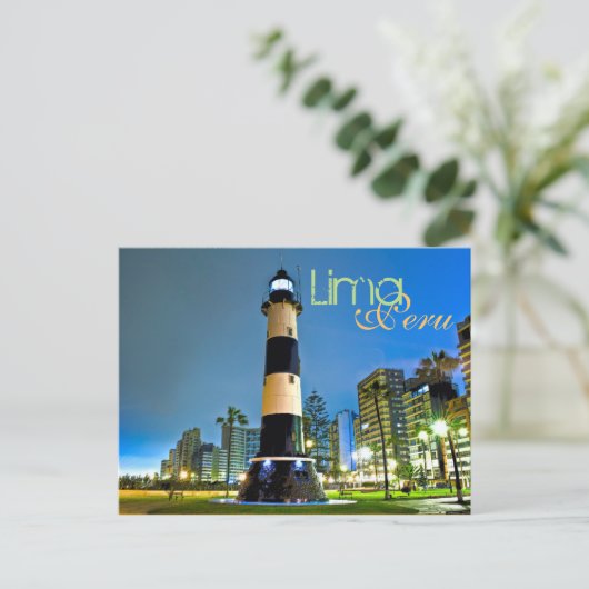 Lima, Peru, Miraflores District, SA. Postkarte (Stehend Vorderseite)