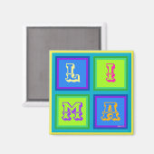 Lima Peru Moderne farbenfrohe Dekoration Magnet (Vorderseite/Rückseite)