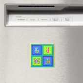 Lima Peru Moderne farbenfrohe Dekoration Magnet (In Situ (Geschirrspüler))