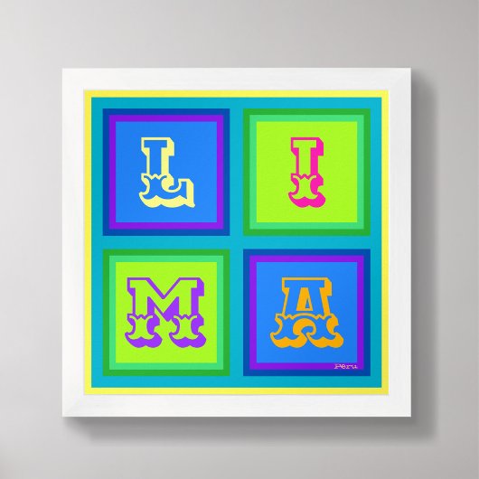 Lima Peru Moderne farbenfrohe Wandkunst Poster