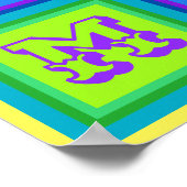 Lima Peru Moderne farbenfrohe Wandkunst Poster (Ecke)