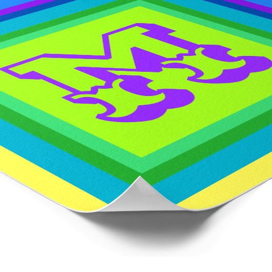 Lima Peru Moderne farbenfrohe Wandkunst Poster (Ecke)