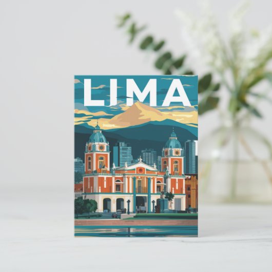 Lima, Peru Plaza Mayor Postkarte (Stehend Vorderseite)