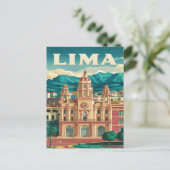 Lima, Peru Plaza Mayor Stylist Postkarte (Stehend Vorderseite)