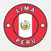 Lima Peru Runder Aufkleber (Vorderseite)
