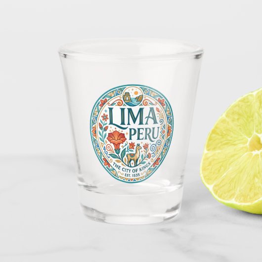 Lima Peru Schnapsglas (Vorderseite)
