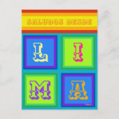 Lima Peru serape farbiger Urlaub Postkarte (Vorderseite)