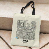Lima, Peru, Stadtplan-Tasche Tragetasche