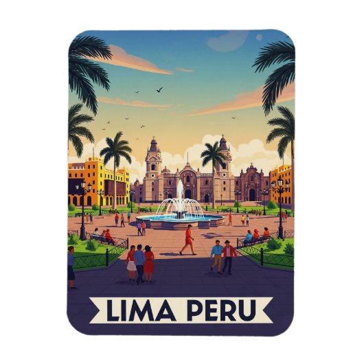 Lima Peru Travel Magnet (Vertikal)