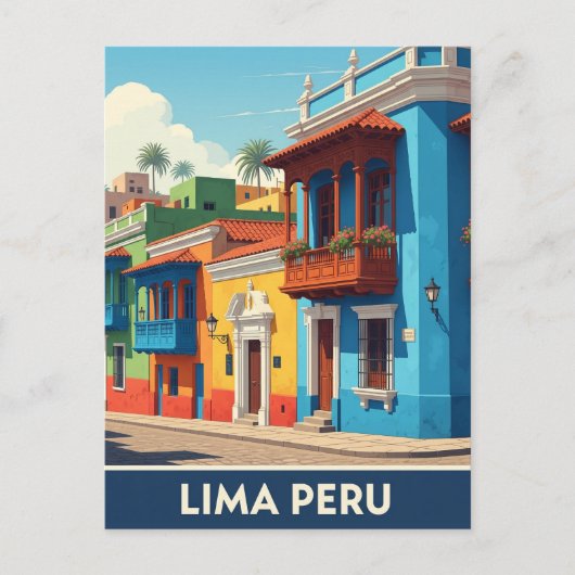 Lima Peru Travel Postkarte (Vorderseite)