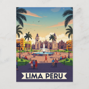 Lima Peru Travel Postkarte