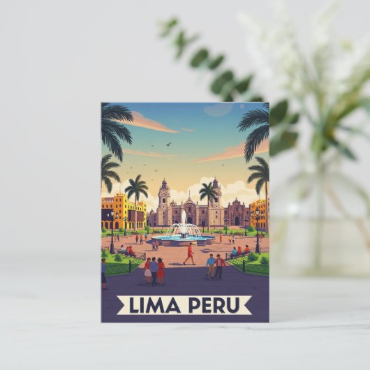 Lima Peru Travel Postkarte (Stehend Vorderseite)