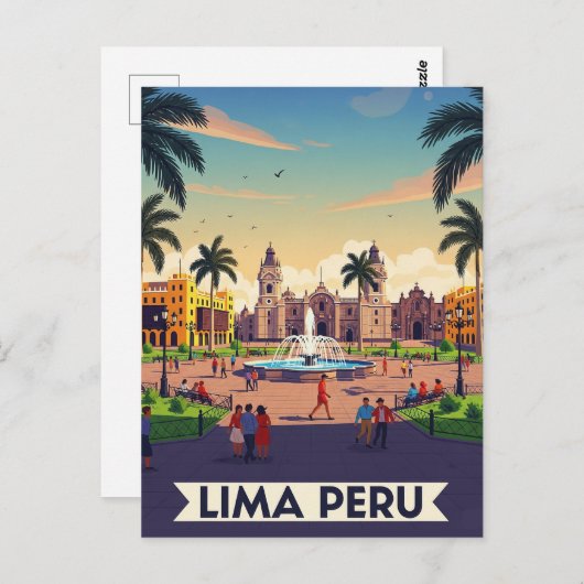 Lima Peru Travel Postkarte (Vorne/Hinten)