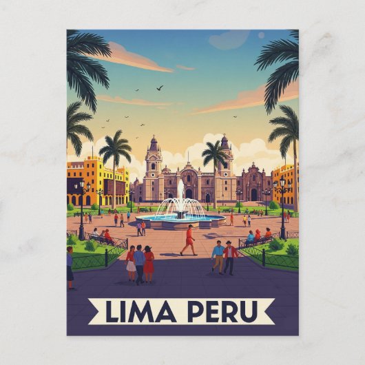 Lima Peru Travel Postkarte (Vorderseite)