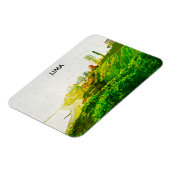 Lima Peru Wasserfarbenpanorama-Aussicht Magnet (Linke Seite)