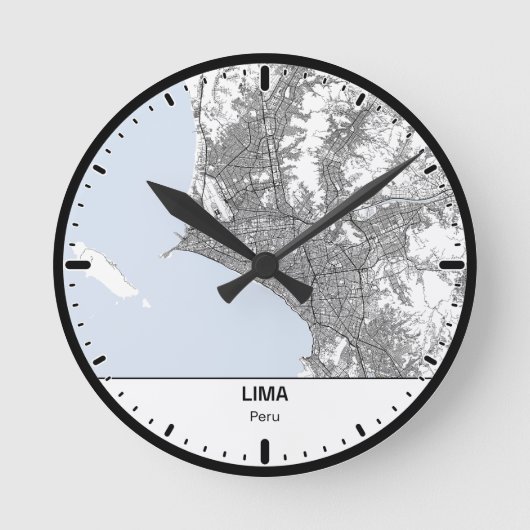 Lima Uhr Stadt Linienkunst (Vorderseite)