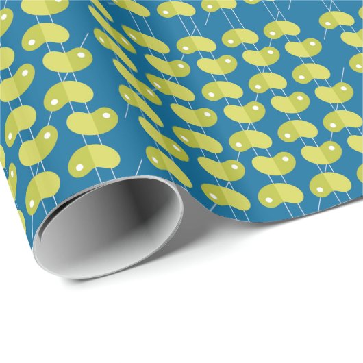 Limabohneentwurfs-Packpapier: irgendeine Geschenkpapier (Rolleneckpunkt)