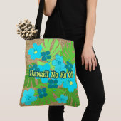 Limahuli Garden Hawaiian Floral Beach Bag - Turq Tasche (Von Nahem)