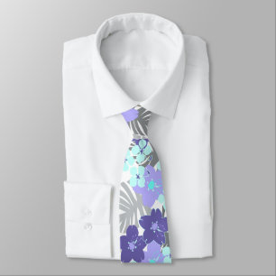 Limahuli Garten Vintage Hawaiian Floral - Flieder Krawatte