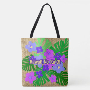 Limahuli-Garten Vintage Hawaiian Floral Strandtasc Tasche
