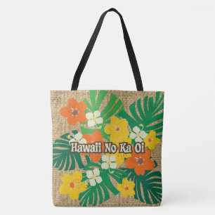 Limahuli-Garten Vintage Hawaiian Floral Strandtasc Tasche