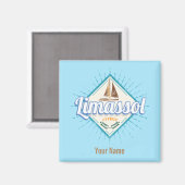Limassol City Cyprus Retro Segelschiff Vintag Magnet (Vorderseite/Rückseite)