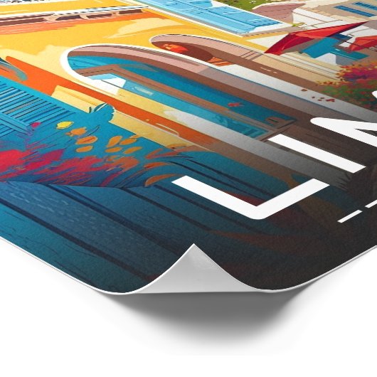 Limassol City, Zypern Touren Poster (Ecke)