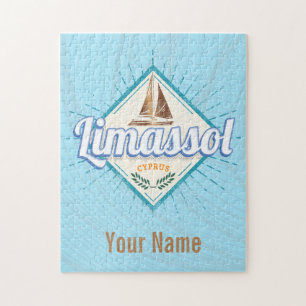 Limassol Stadt Zypern Retro-Segelschiff Vintage Puzzle