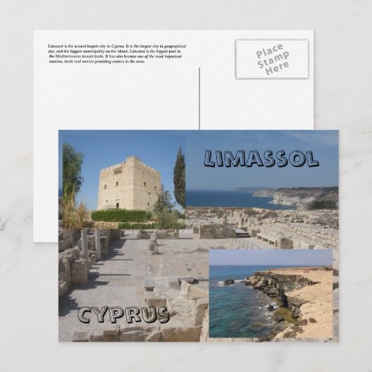 Limassol, Zypern Postkarte (Vorne/Hinten)