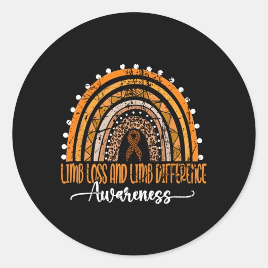Limb Loss Limb Differenz Bewusstsein tragen wir Or Runder Aufkleber (Vorderseite)