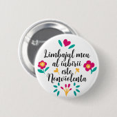 ‚Limbajul meu al iubirii este Nonviolența‘ Button (Vorne & Hinten)