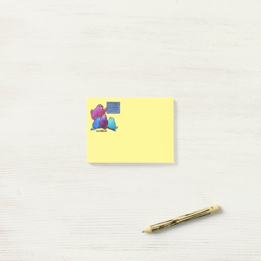 LimbBirds Post-it®-Hinweise 4 x 3 Post-it Klebezettel (Auf Schreibtisch)