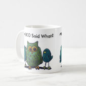 LimbBirds Schwarzes 11 Unze-Wecker-Tasse Tasse (Vorderseite Links)