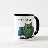 LimbBirds Schwarzes 11 Unze-Wecker-Tasse Tasse (VorderseiteRechts)