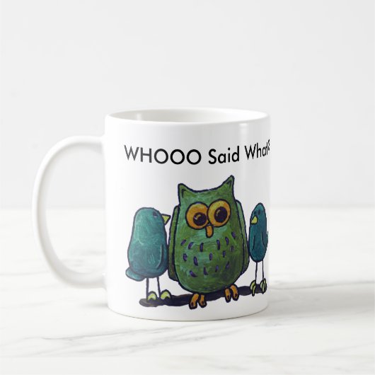 LimbBirds Schwarzes 11 Unze-Wecker-Tasse Tasse (Links)