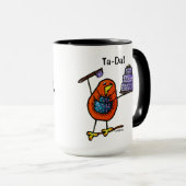 LimbBirds Schwarzes 15 Unze-Wecker-Tasse Tasse (VorderseiteRechts)