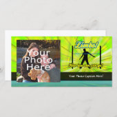 Limbo, farbenfrohe Neon Party Fotokarte (Vorne/Hinten)