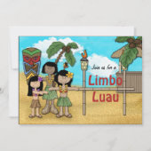 Limbo Luau Birthday Party Einladung (Vorderseite)