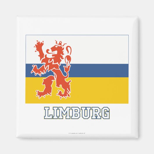 Limburg-Flagge mit Namen Magnet (Vorne)